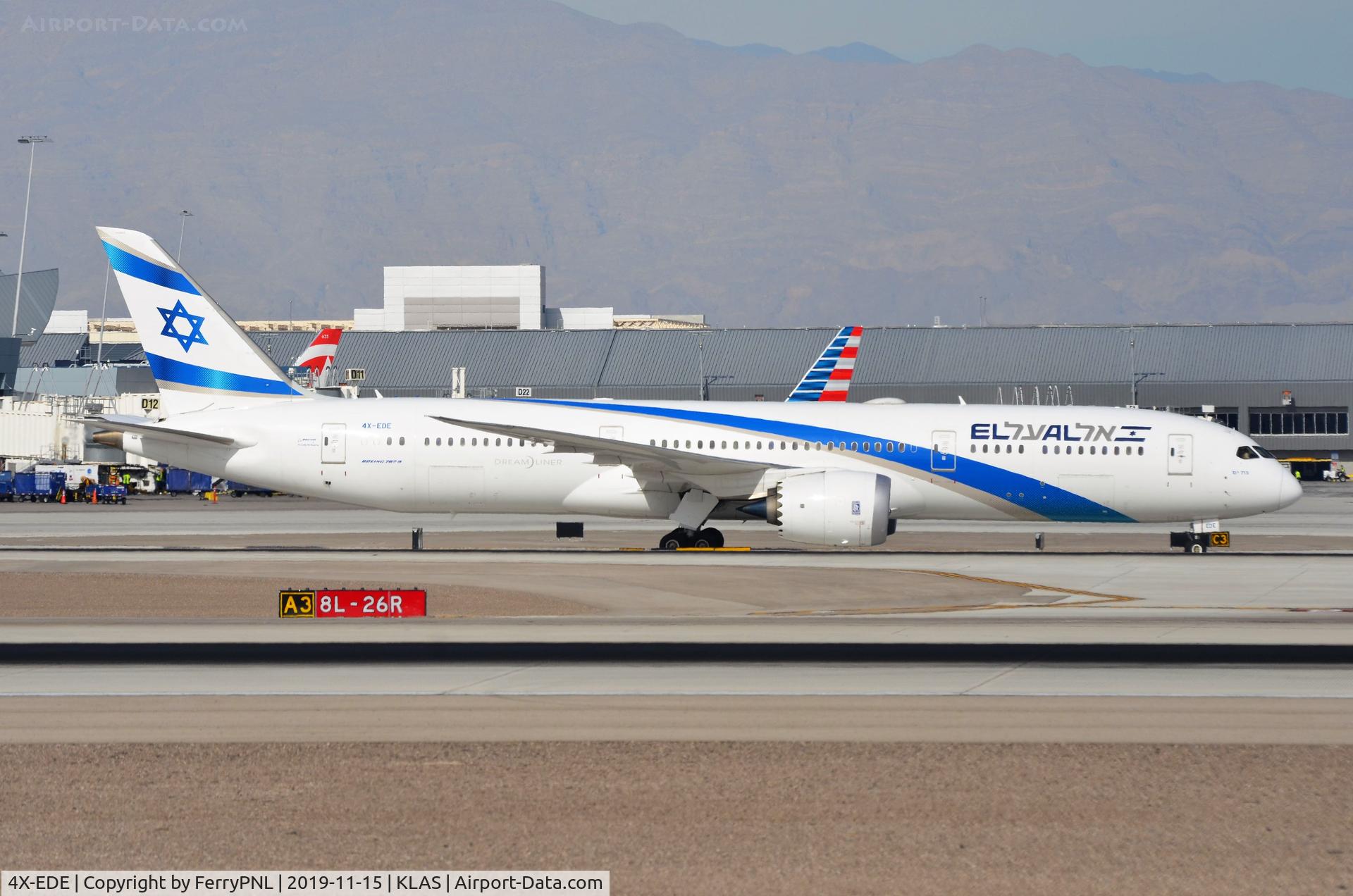4X-EDE, 2018 Boeing 787-9 Dreamliner C/N 63393, ElAl B789 Arrived on its 1st service to LAS