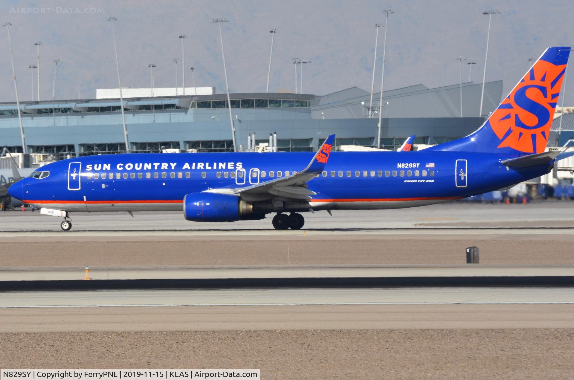 N829SY, 2006 Boeing 737-8F2 C/N 34414, Departure of Sun Country B738