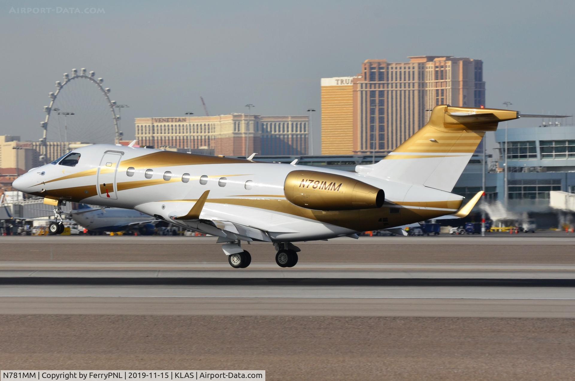 N781MM, 2016 Embraer EMB-550 Legacy 500 C/N 55000062, All seems to turn into gold in LAS, Mirage Resorts EMB550
