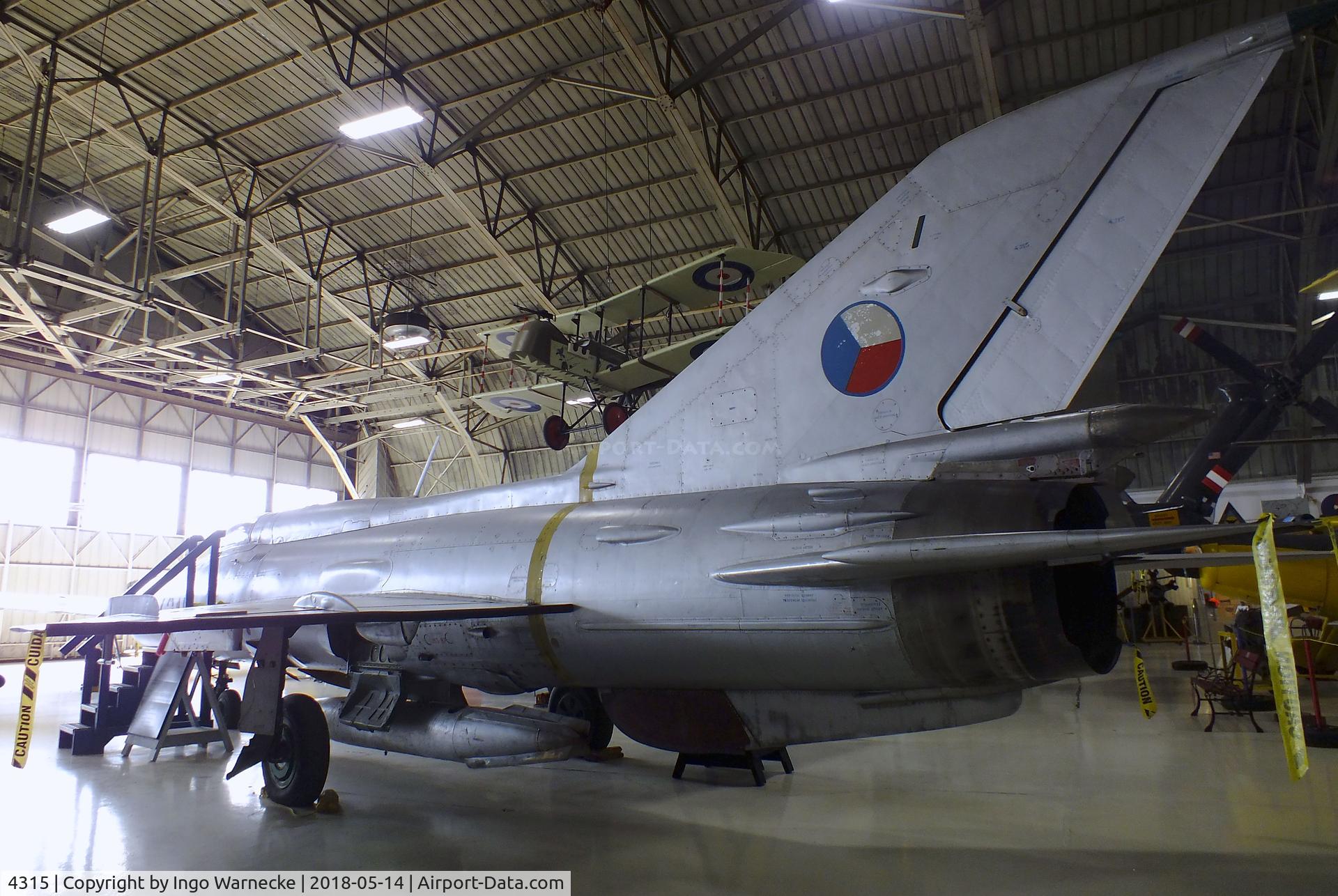 4315, 1966 Mikoyan-Gurevich MiG-21PF C/N 94A4315, Mikoyan i Gurevich MiG-21PFM FISHBED-F at the Combat Air Museum, Topeka KS