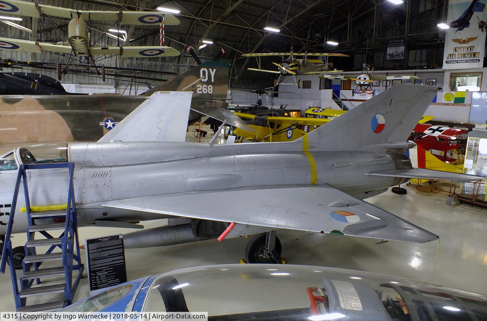 4315, 1966 Mikoyan-Gurevich MiG-21PF C/N 94A4315, Mikoyan i Gurevich MiG-21PFM FISHBED-F at the Combat Air Museum, Topeka KS