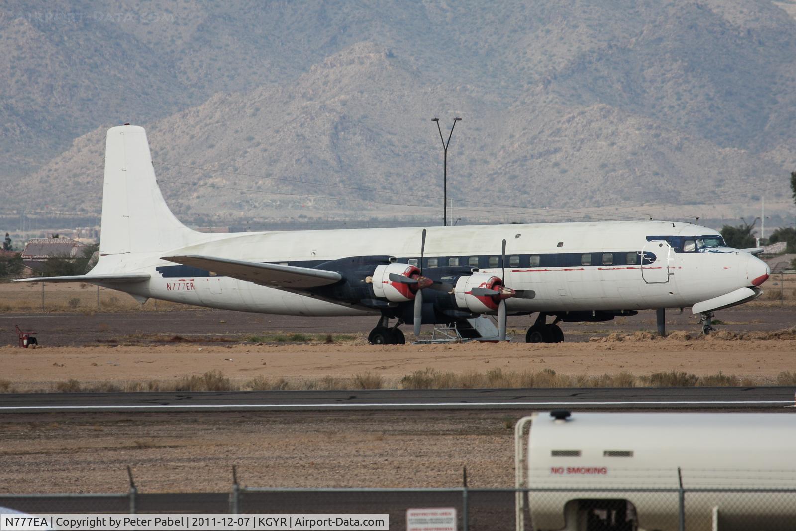 N777EA, 1958 Douglas DC-7C Seven Seas Seven Seas C/N 45549, stored