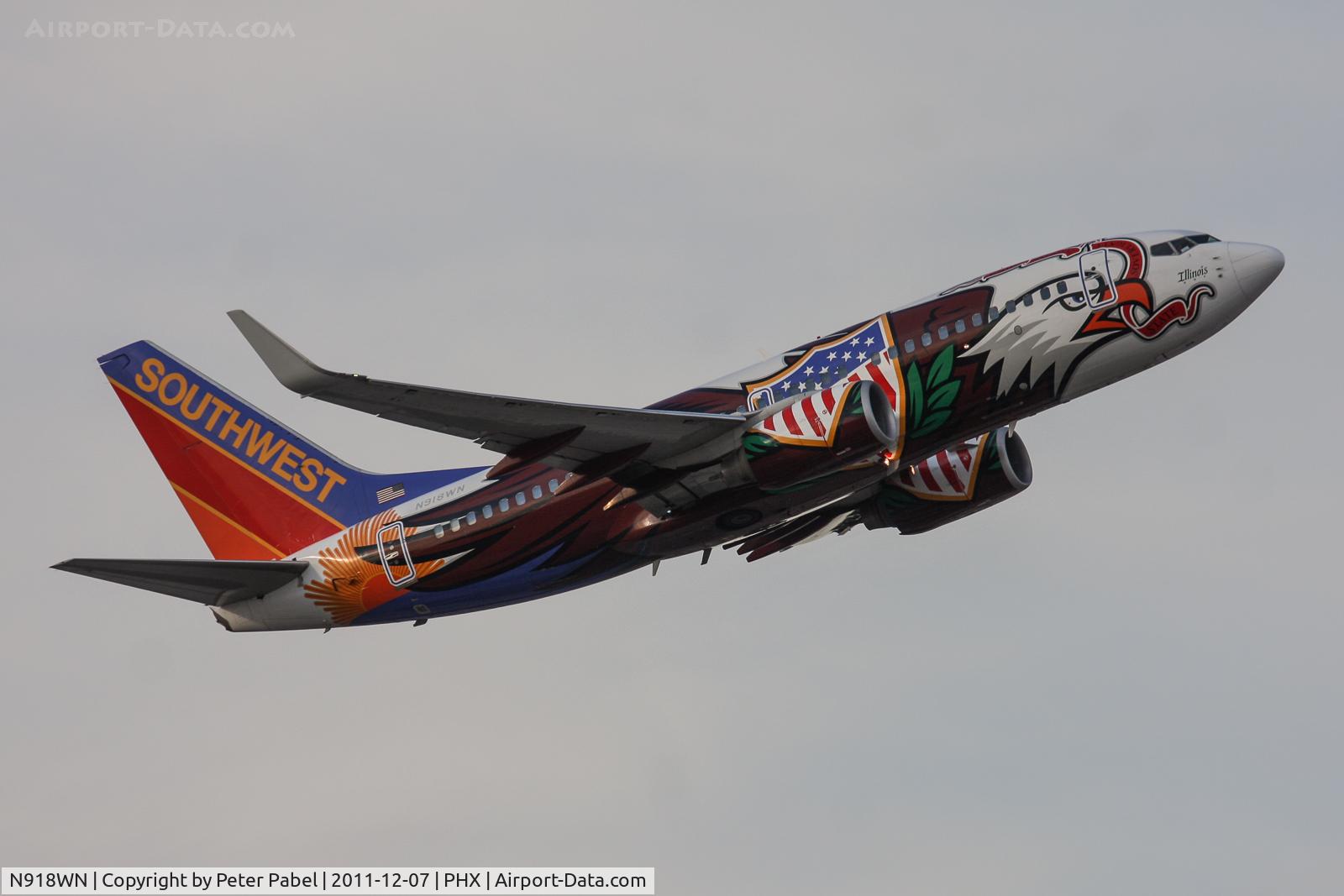 N918WN, 2008 Boeing 737-7H4 C/N 29843, Illinois One