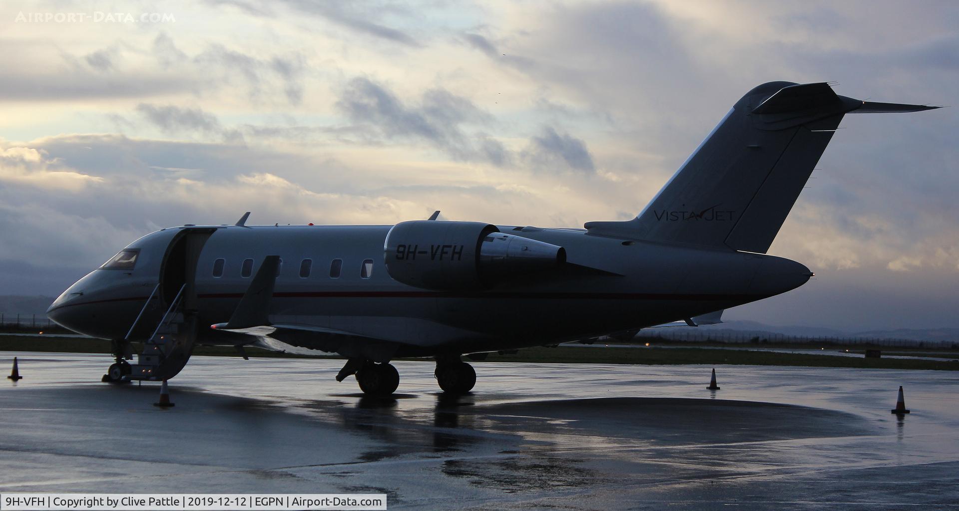 9H-VFH, 2014 Bombardier Challenger 605 (CL-600-2B16) C/N 5979, On the apron at Dundee