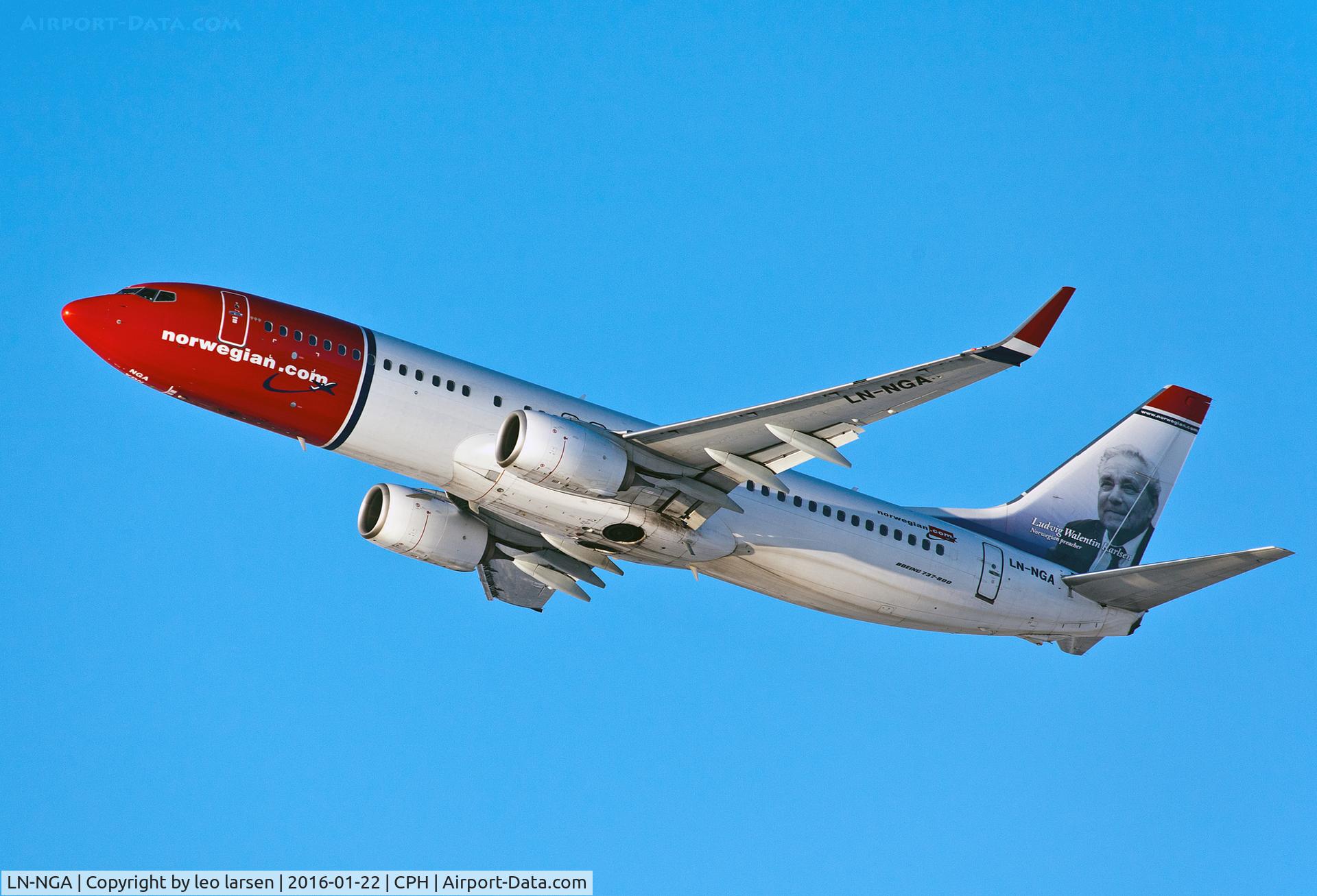 LN-NGA, 2012 Boeing 737-8JP C/N 39014, Copenhagen 22.1.2016