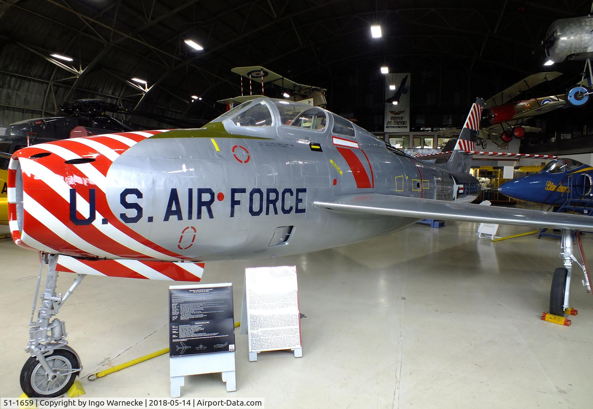 51-1659, 1951 Republic F-84F Thunderstreak C/N unknown_51-1659, Republic F-84F Thunderstreak at the Combat Air Museum, Topeka KS