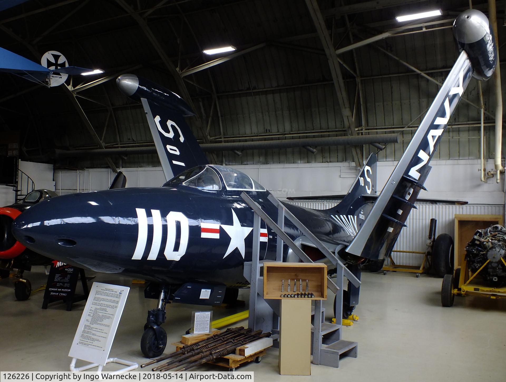 126226, Grumman F9F-5 Panther C/N Not found 126226, Grumman F9F-5 Panther at the Combat Air Museum, Topeka KS
