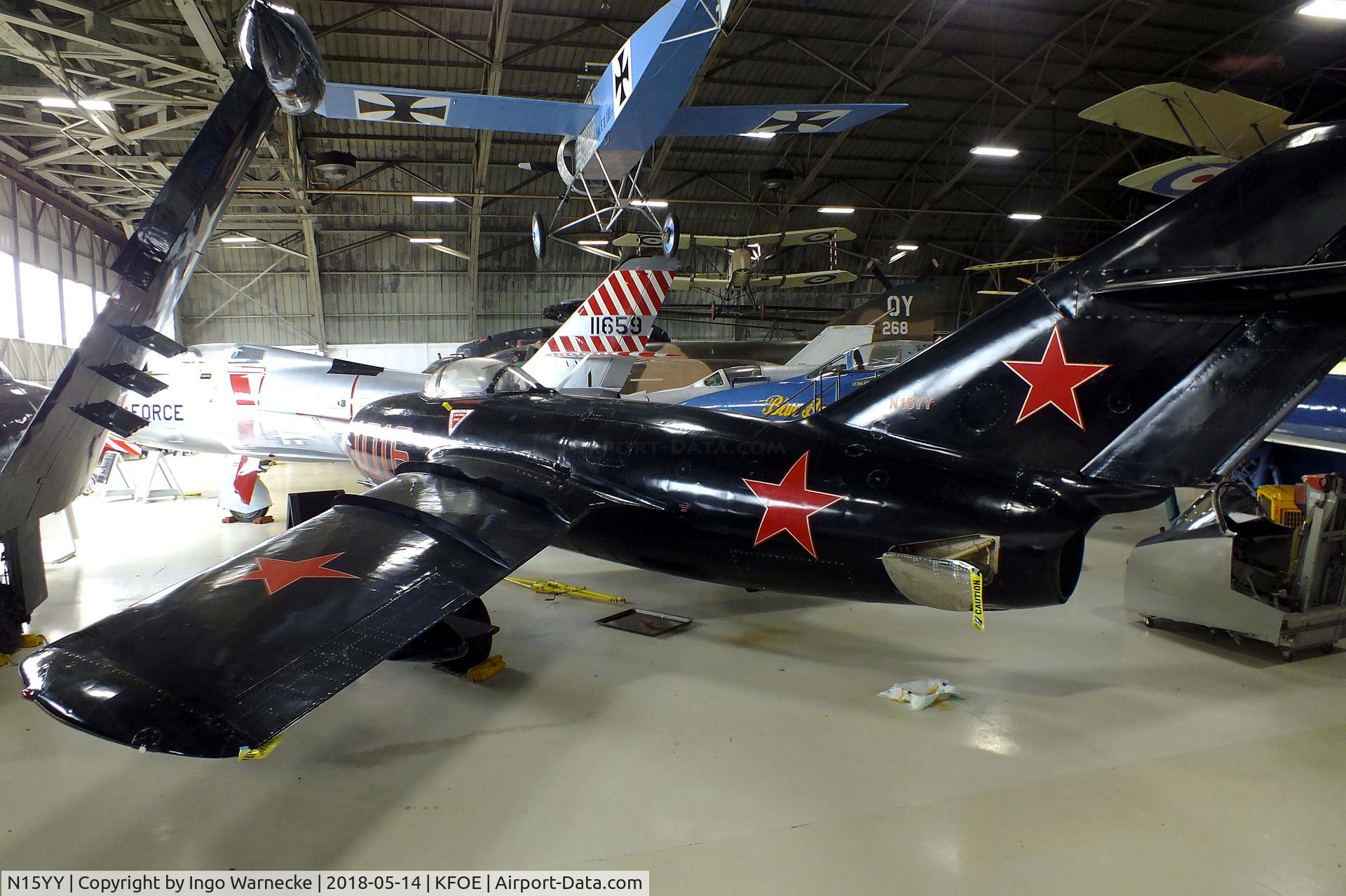 N15YY, 1955 Mikoyan-Gurevich MiG-15bis C/N 1B01016, Mikoyan i Gurevich MiG-15bis FAGOT at the Combat Air Museum, Topeka KS