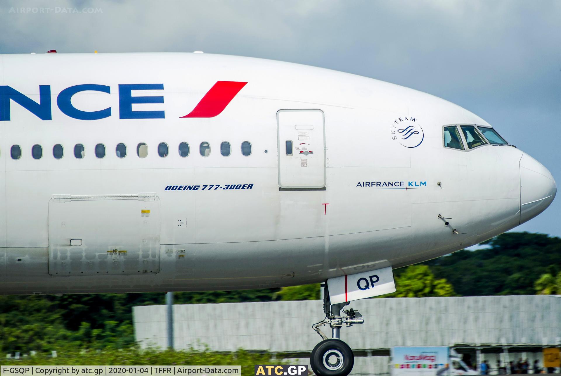 F-GSQP, 2006 Boeing 777-328/ER C/N 35676, Air France Boeing 777-328(ER) at Pointe-à-Pitre (PTP) airport