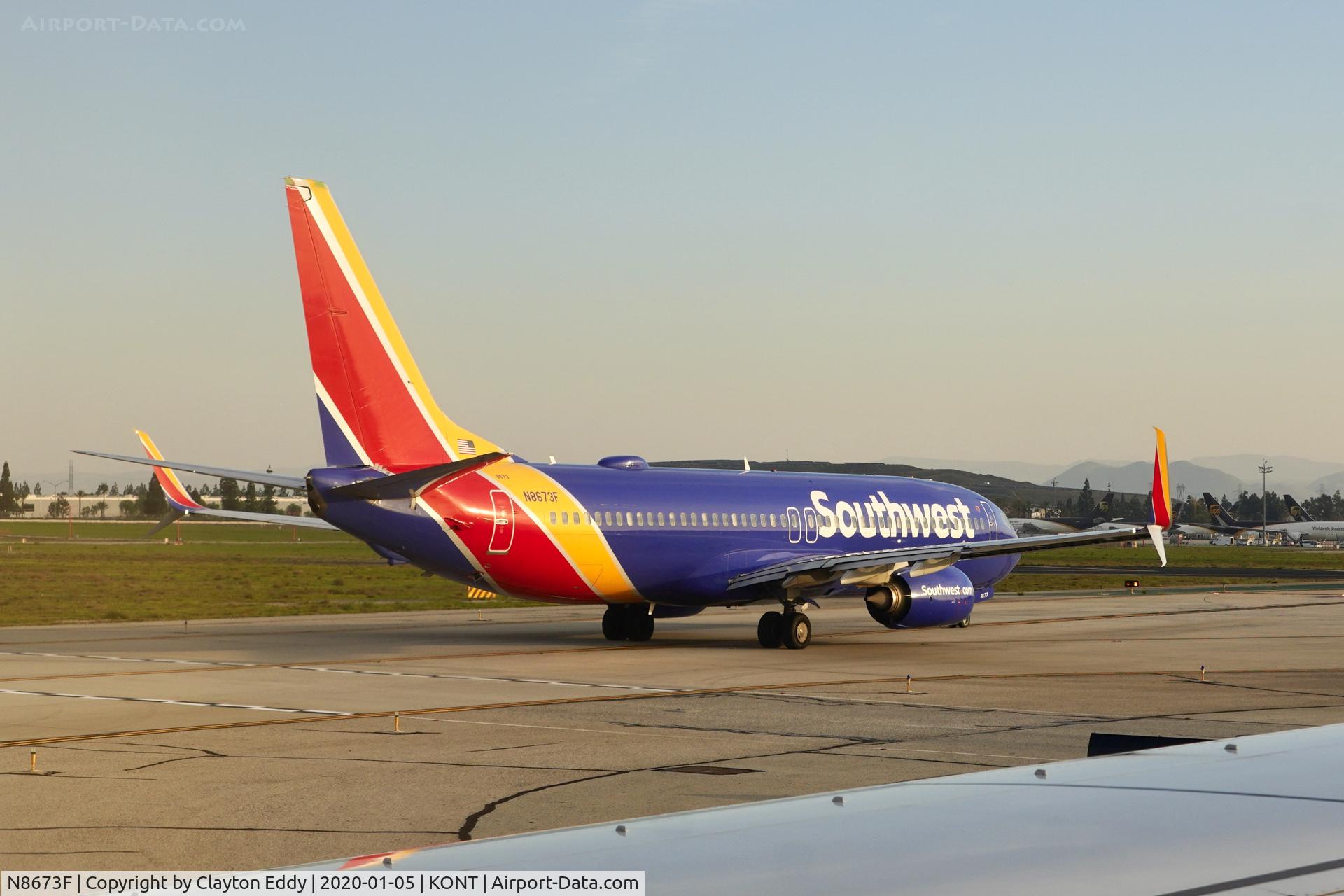 N8673F, 2015 Boeing 737-8H4 C/N 36937, ONT 2020.