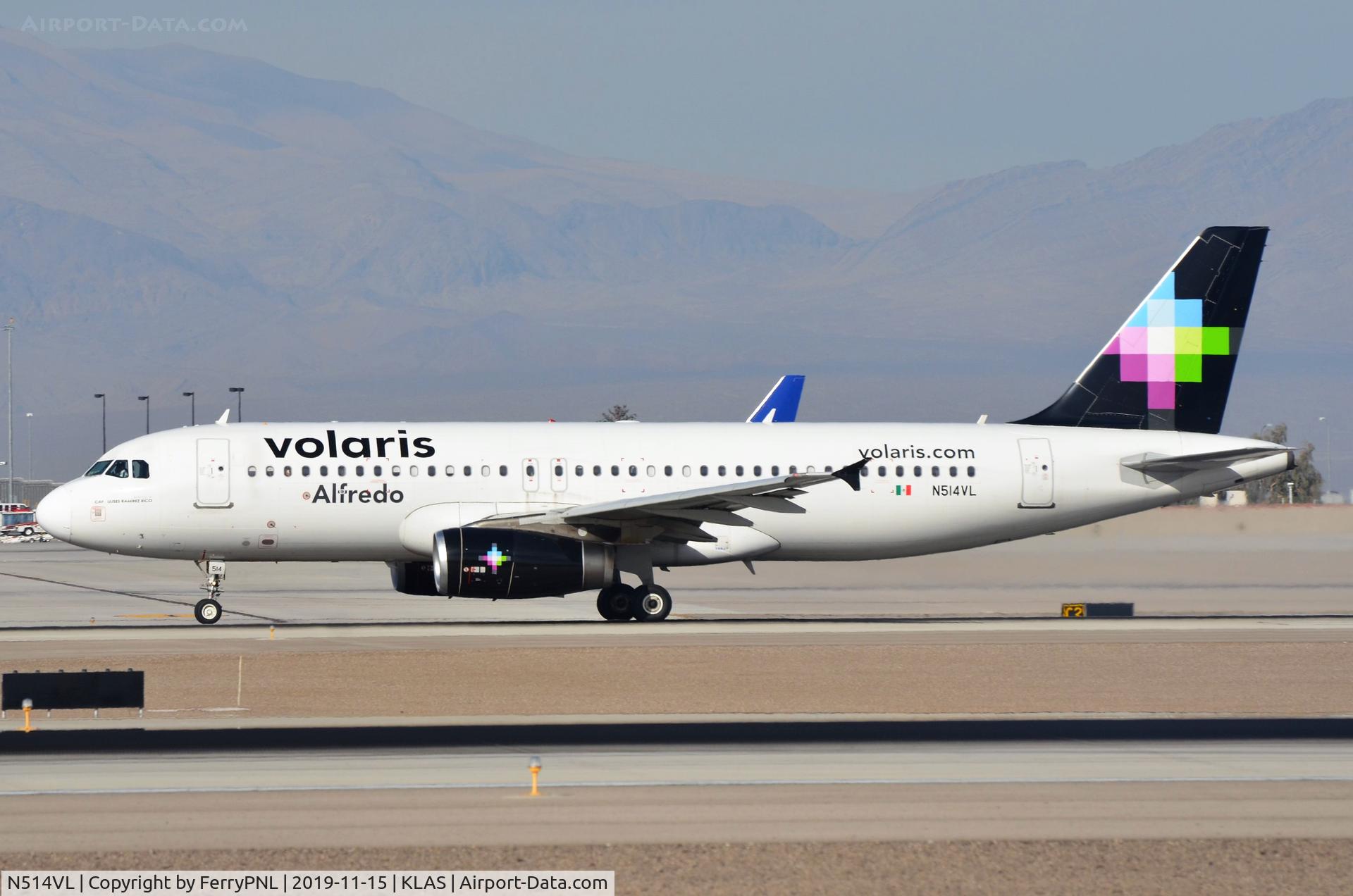 N514VL, 2012 Airbus A320-233 C/N 5337, Alfredo is departing LAS