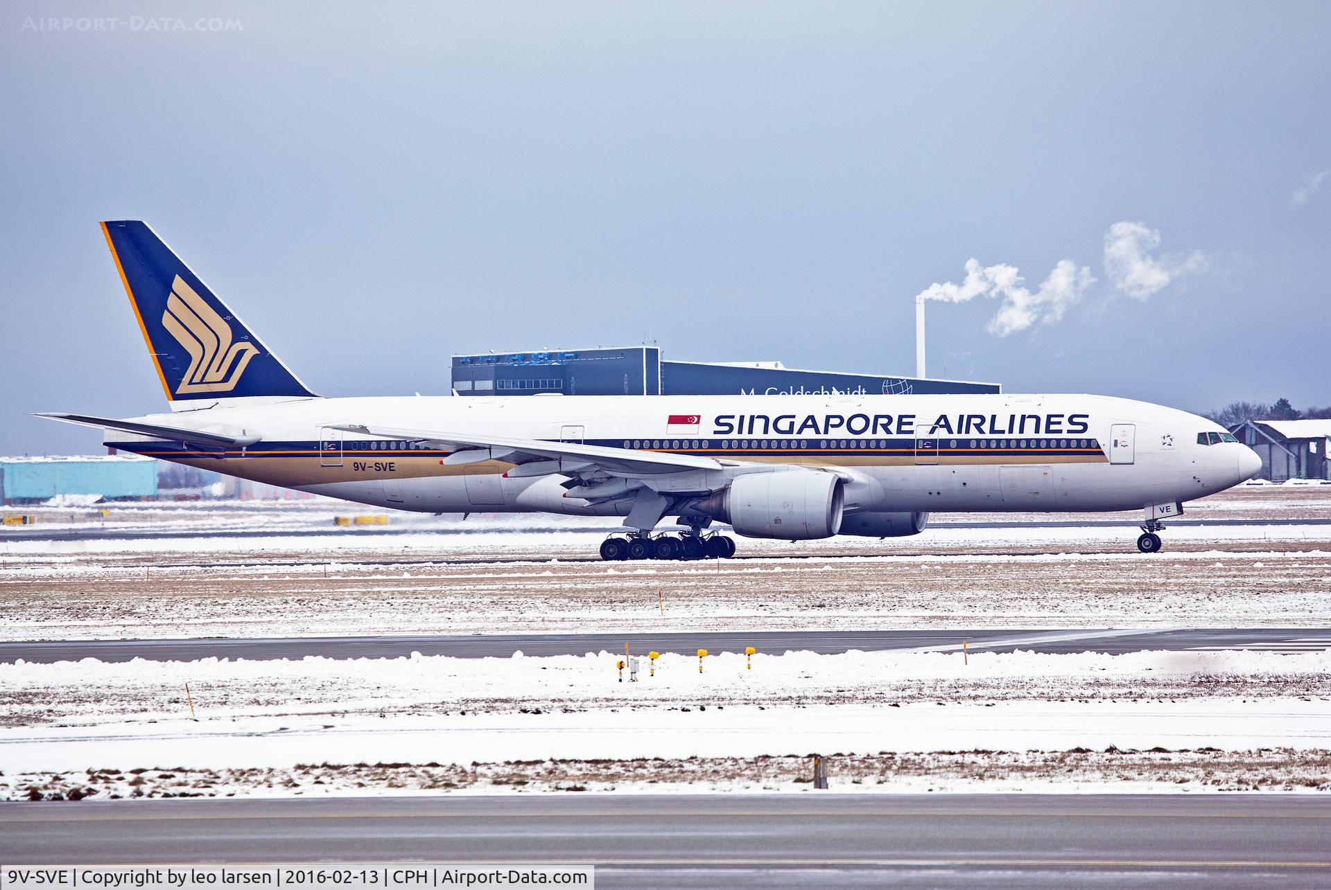 9V-SVE, 2001 Boeing 777-212/ER C/N 30870, Copenhagen 13.2.2016