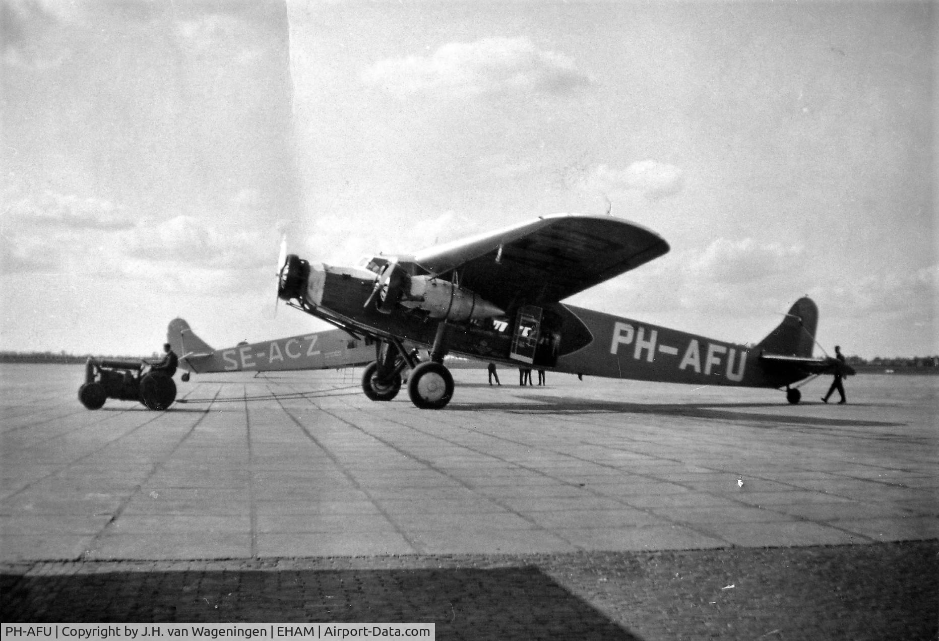 PH-AFU, Fokker F.XII C/N 5285, Photo taken in the thirties, most likely on Schiphol airport Amsterdam the Netherlands by my father