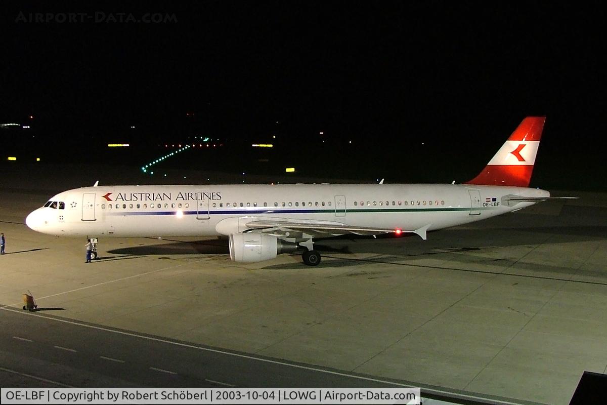 OE-LBF, 2001 Airbus A321-211 C/N 1458, OE-LBF @ LOWG 2003