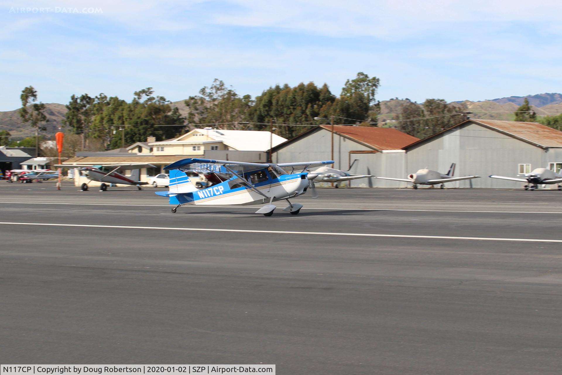 N117CP, American Champion 7GCBC Citabria C/N 1275-99, 1999 American CHAMPION 7GCBC CITABRIA, Lycoming O-320 150 Hp, landing roll Rwy 04
