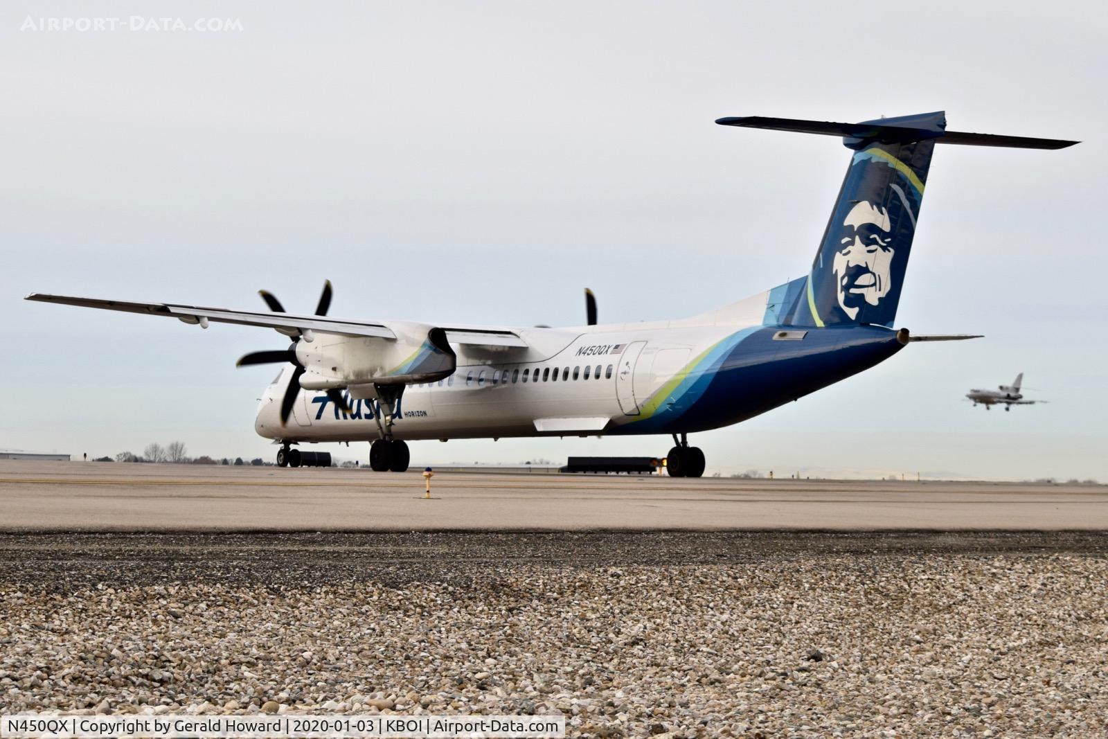 N450QX, 2013 Bombardier DHC-8-402Q Dash 8 C/N 4452, On Whisky awaiting clearence.