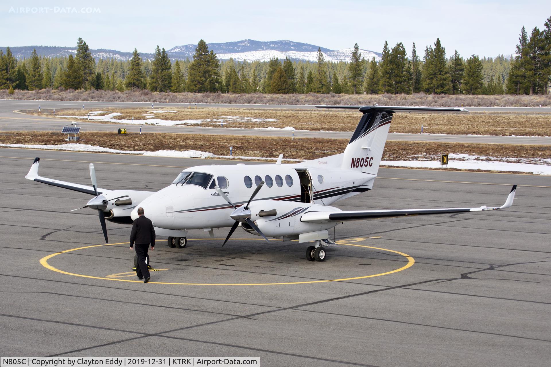 N805C, 2001 Raytheon B200 Super King Air C/N BB-1751, Truckee Airport California 2019.