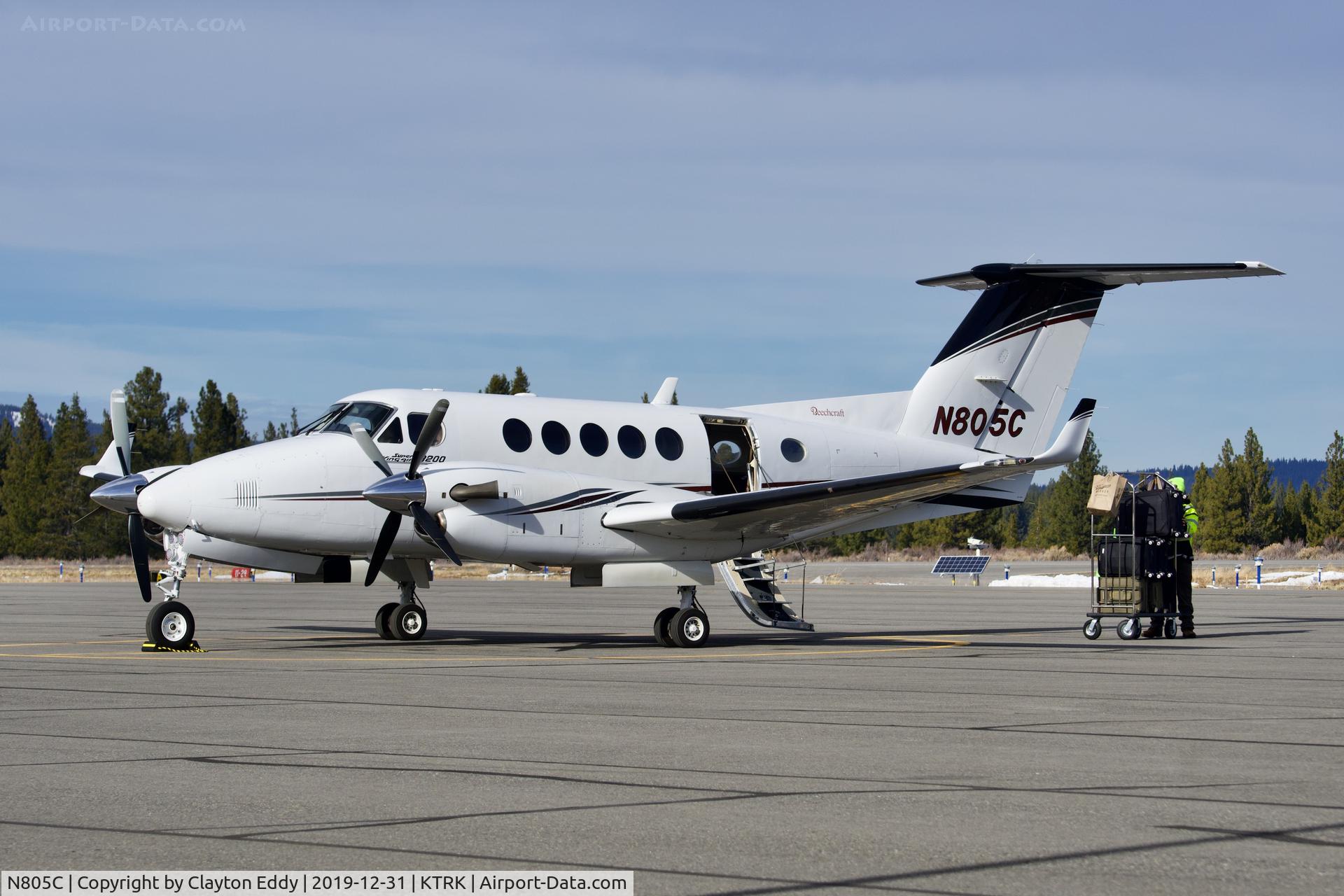 N805C, 2001 Raytheon B200 Super King Air C/N BB-1751, Truckee Airport California 2019.