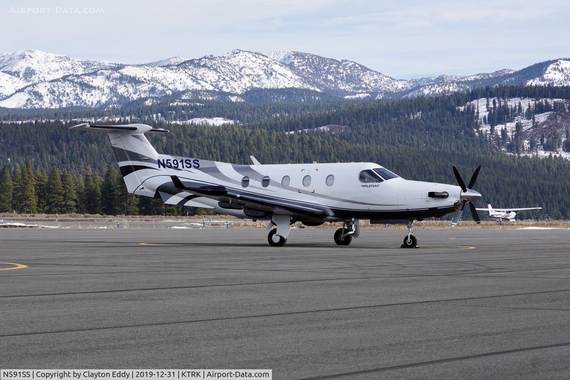 N591SS, 2004 Pilatus PC-12/45 C/N 591, Truckee Airport California 2019.