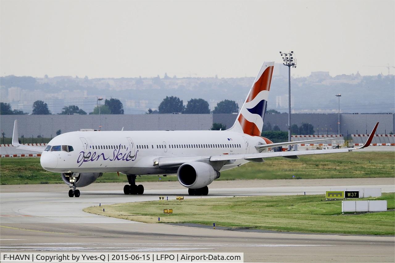 F-HAVN, 1991 Boeing 757-230 C/N 25140, Boeing 757-230, Taxiing to holding point rwy 08, Paris-Orly airport (LFPO-ORY)