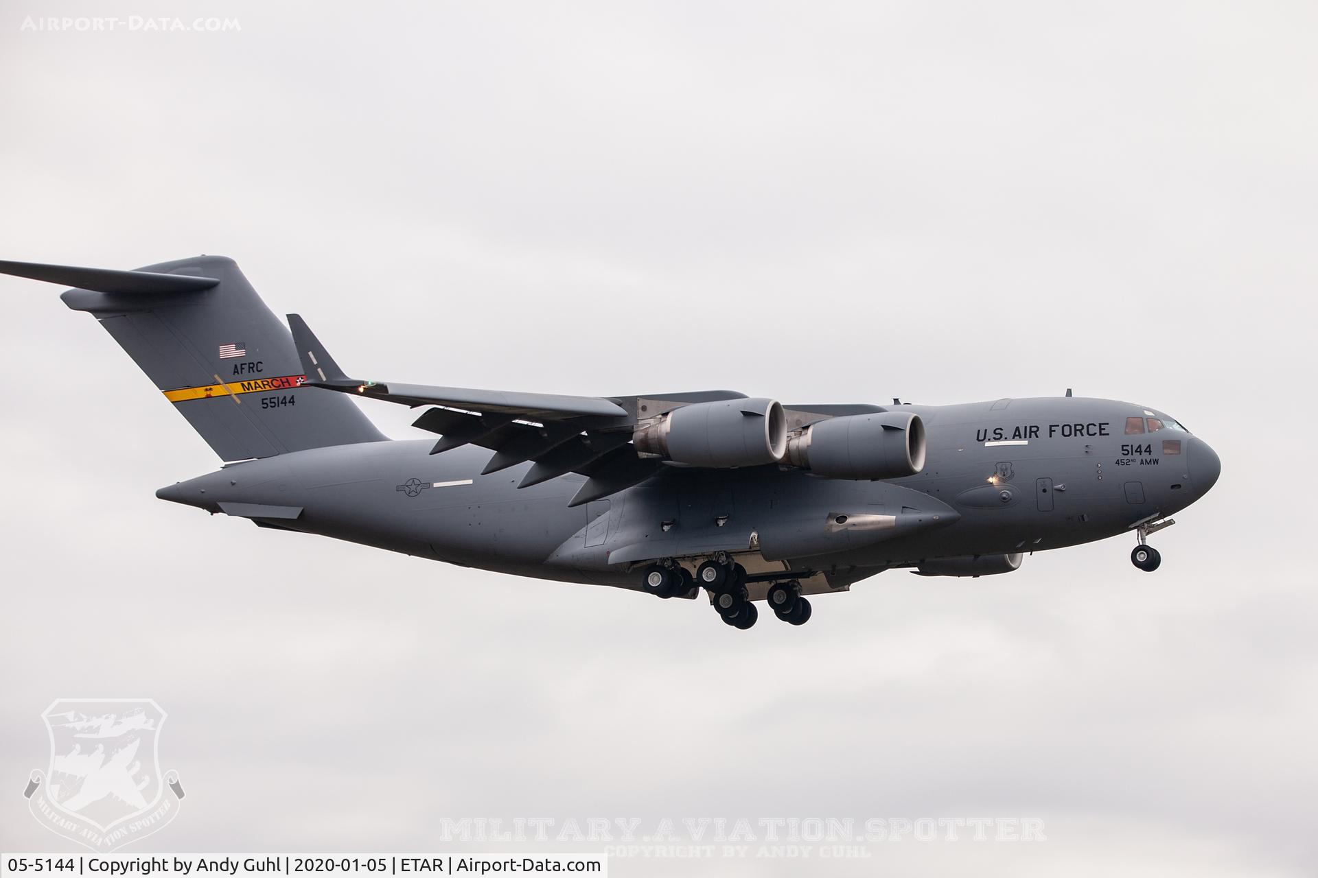 05-5144, 2005 Boeing C-17A Globemaster III C/N P-144, March visiting Ramstein