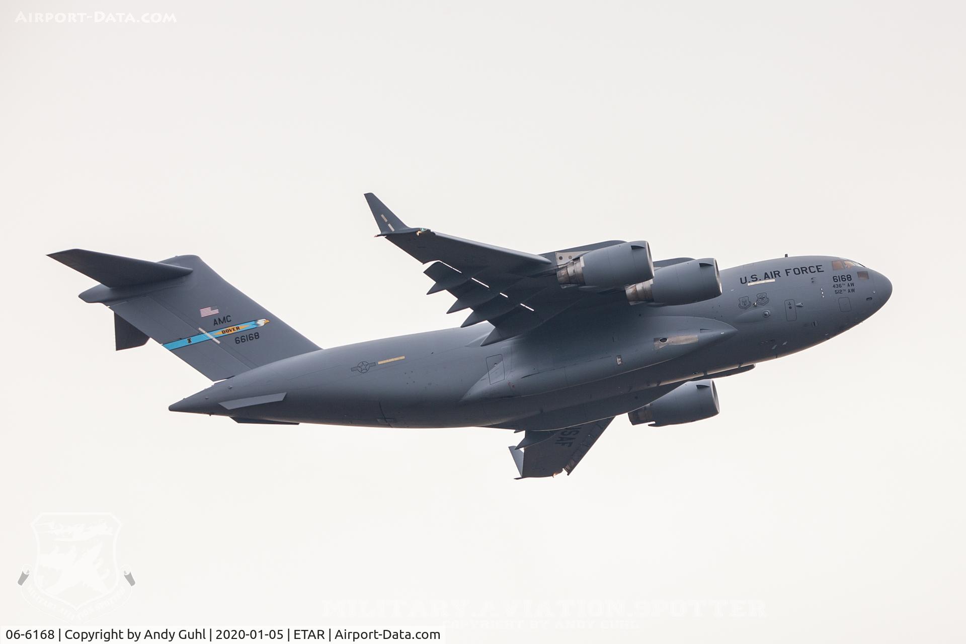 06-6168, 2006 Boeing C-17A Globemaster III C/N F-178/P-168, departure