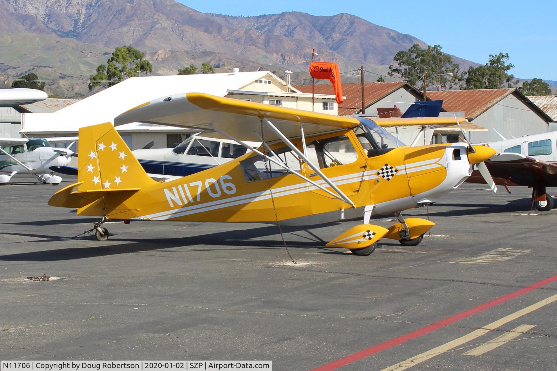 N11706, 1972 Bellanca 7KCAB Citabria C/N 319-72, 1972 Bellanca 7KCAB CITABRIA, Lycoming IO-320-E2A 150 Hp, Restricted class Agriculture & Pest control, on Transient Ramp