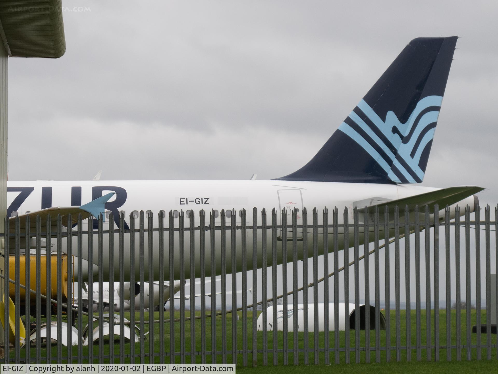 EI-GIZ, 2004 Airbus A320-214 C/N 2180, Parked at Kemble, still with Aigle Azur titles