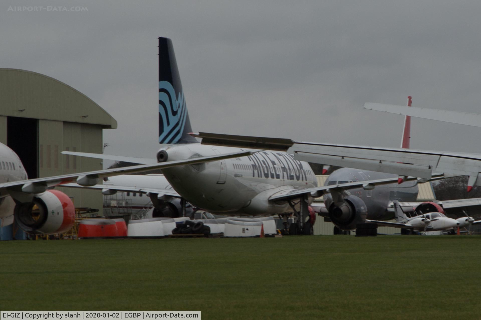 EI-GIZ, 2004 Airbus A320-214 C/N 2180, Parked at Kemble, still with Aigle Azur titles