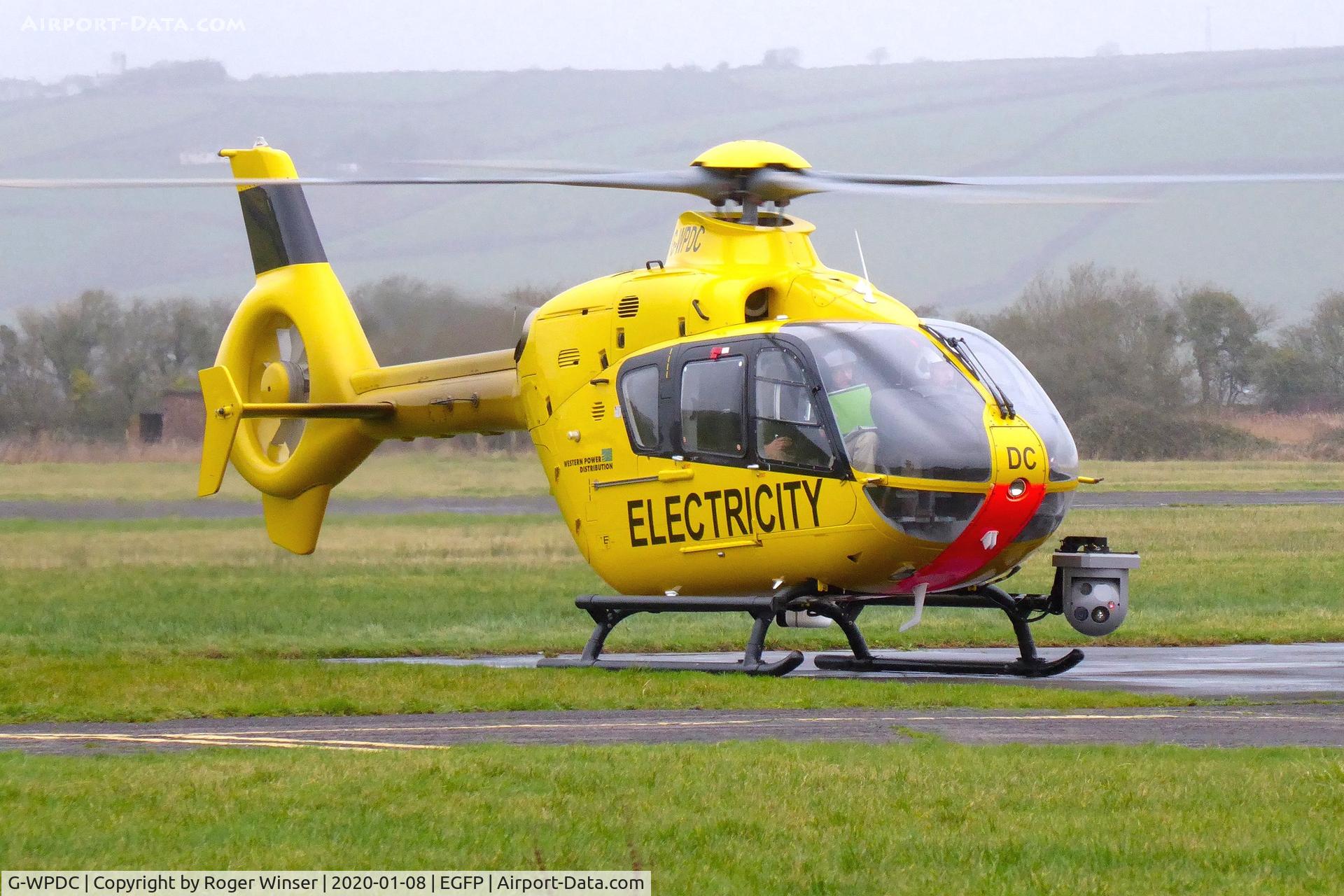 G-WPDC, 1999 Eurocopter EC-135P-1 C/N 0090, Visiting helicopter coded DC operated by Western Power Distribution Helicopter Unit.