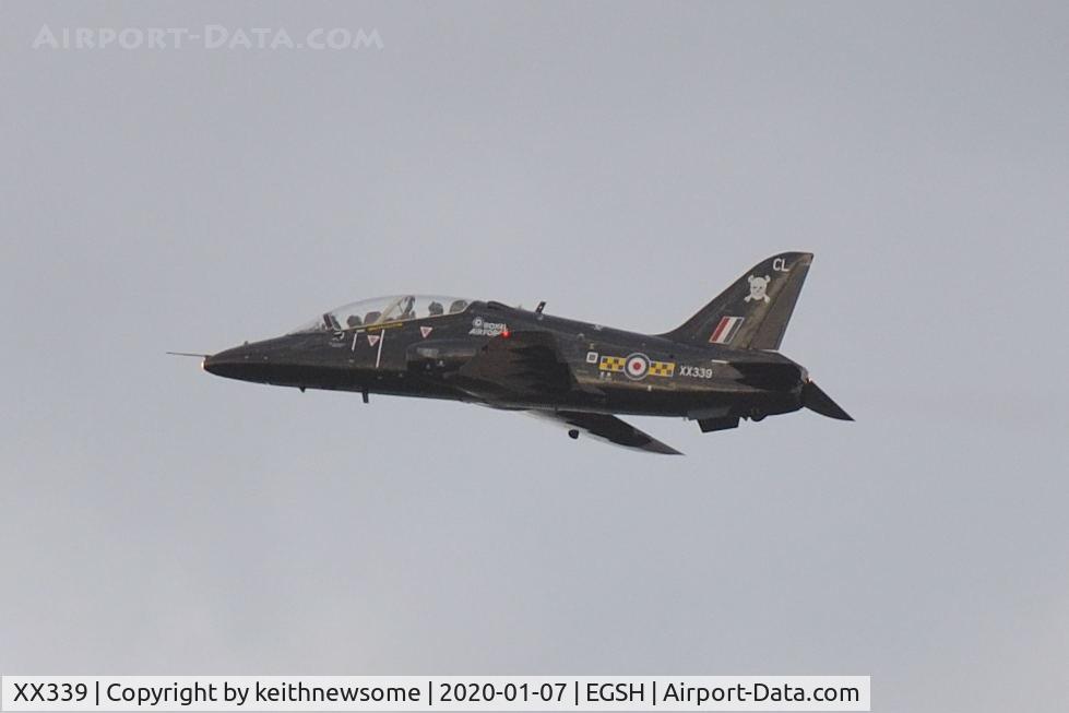 XX339, 1981 Hawker Siddeley Hawk T.1A C/N 188/312163, 'Pirate 25'.