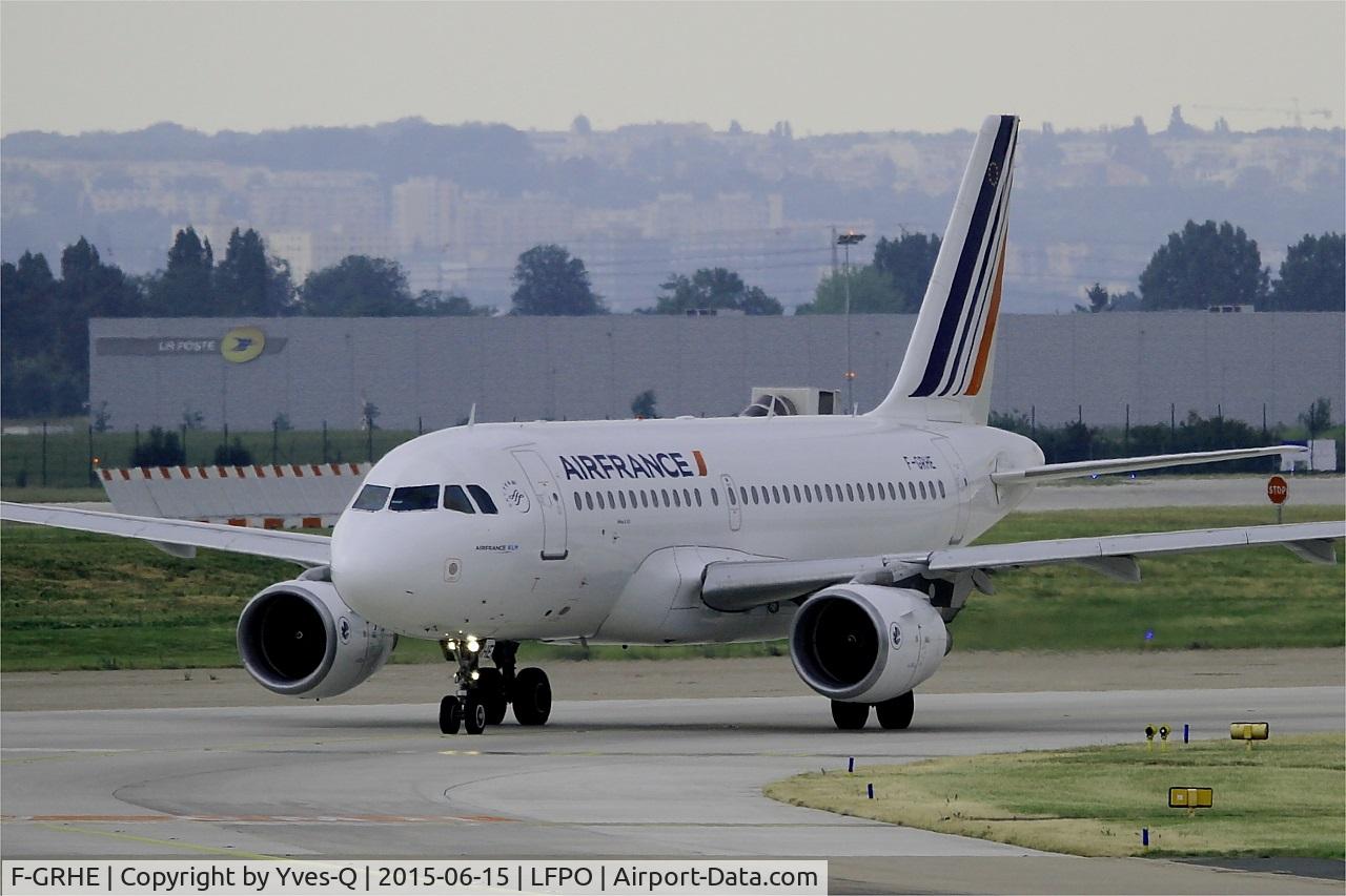 F-GRHE, 1999 Airbus A319-111 C/N 1020, Airbus A319-111, Taxiing to holding point rwy 08, Paris Orly Airport (LFPO-ORY)