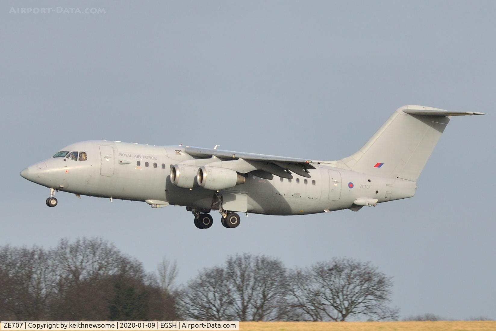 ZE707, 1991 British Aerospace BAe.146-200QC Quick Change C/N E2188, Regular Visitor.