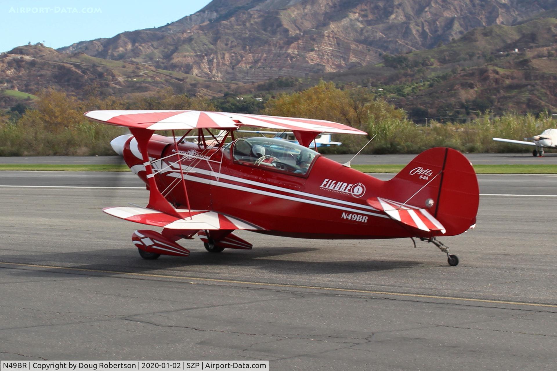 N49BR, Pitts S-2A Special C/N 2212, 1983 Aerotek PITTS S-2A SPECIAL, Lycoming AEIO-360 180 Hp, a production biplane, taxi