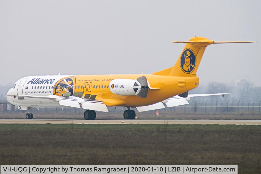 VH-UQG, 1994 Fokker 100 (F-28-0100) C/N 11520, Alliance Airlines Fokker 100