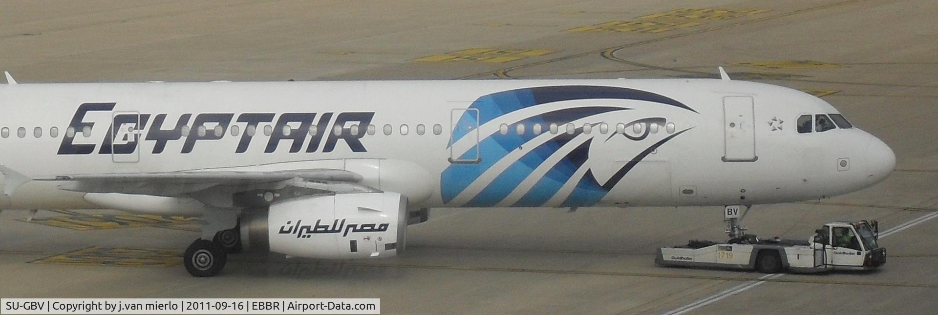 SU-GBV, 1997 Airbus A321-231 C/N 715, Taxiing at Brussels.Pic taken from the public restaurant