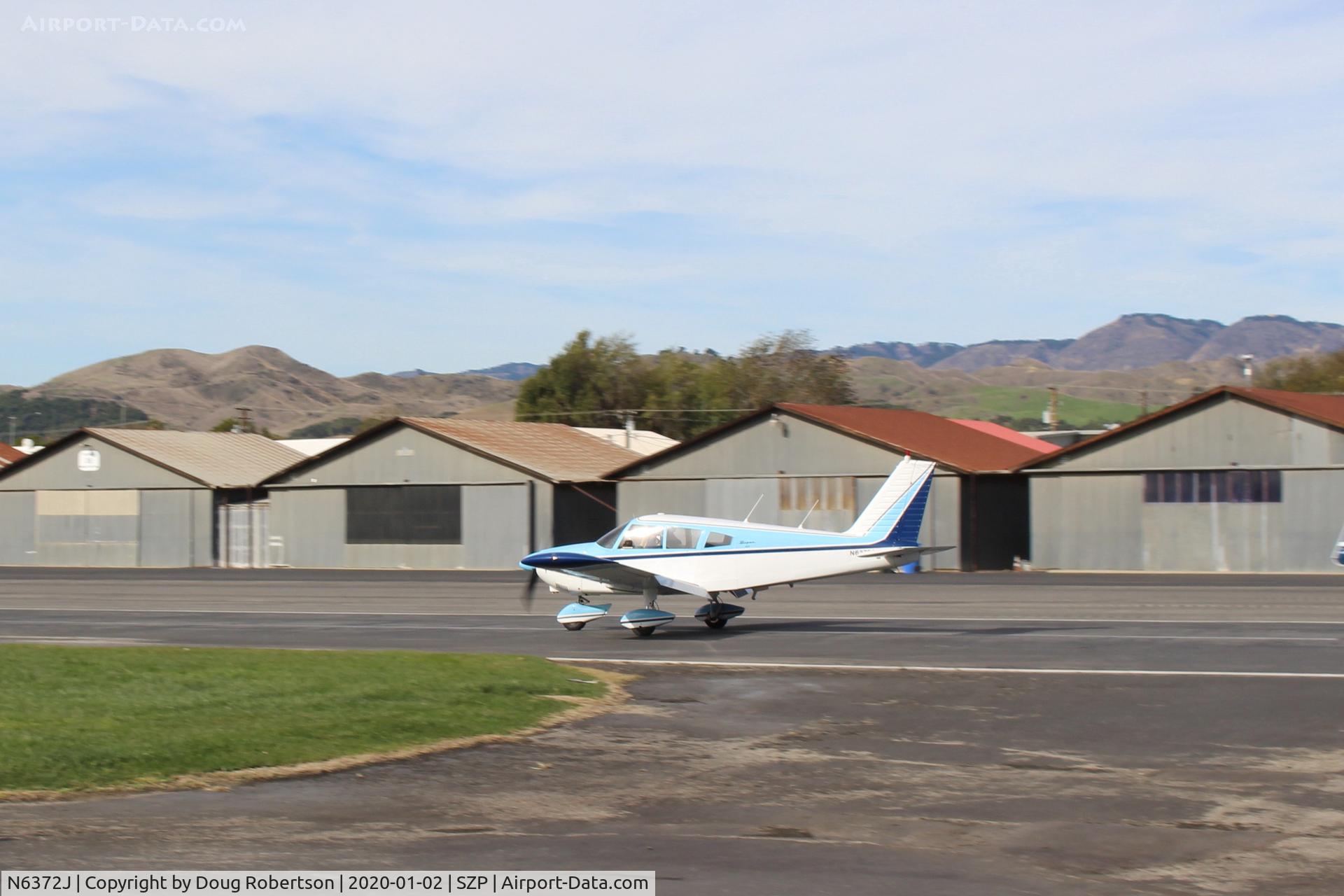 N6372J, 1968 Piper PA-28-180 C/N 28-4785, 1968 Piper PA-28-180 CHEROKEE, Lycoming O&VO-360 180 Hp, takeoff roll Rwy 22