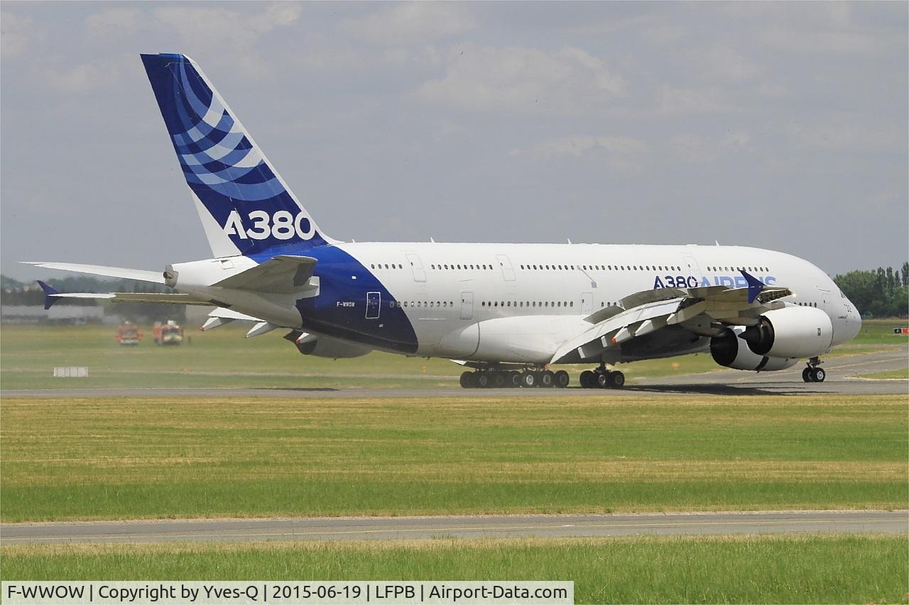 F-WWOW, 2005 Airbus A380-841 C/N 001, Airbus A380-841, Landing, Paris-Le Bourget (LFPB-LBG) Air show 2015