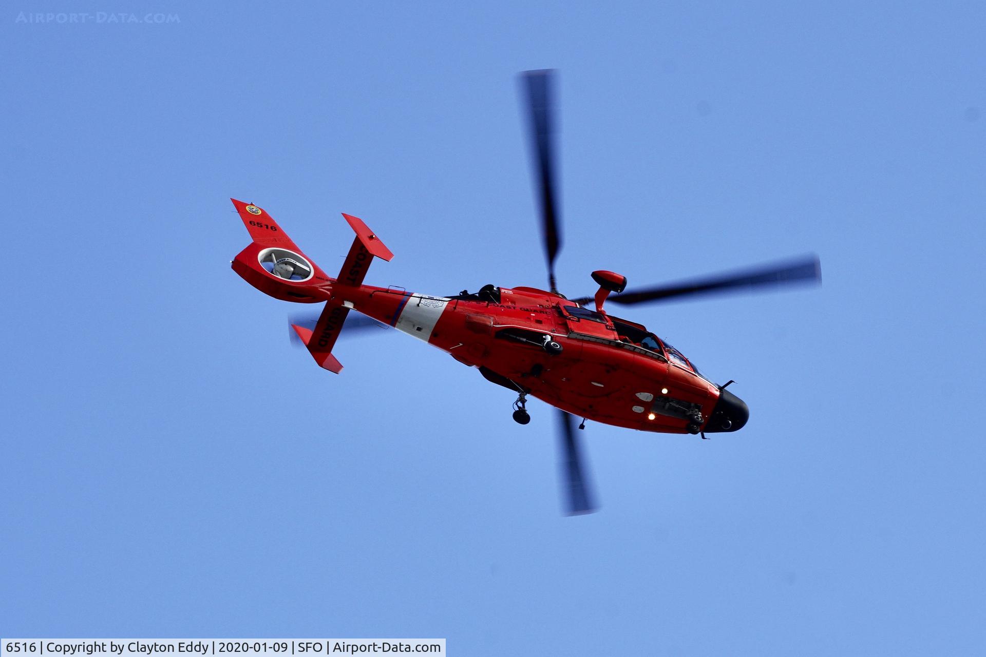 6516, Aerospatiale HH-65C Dolphin C/N 6032, SFO 2020.