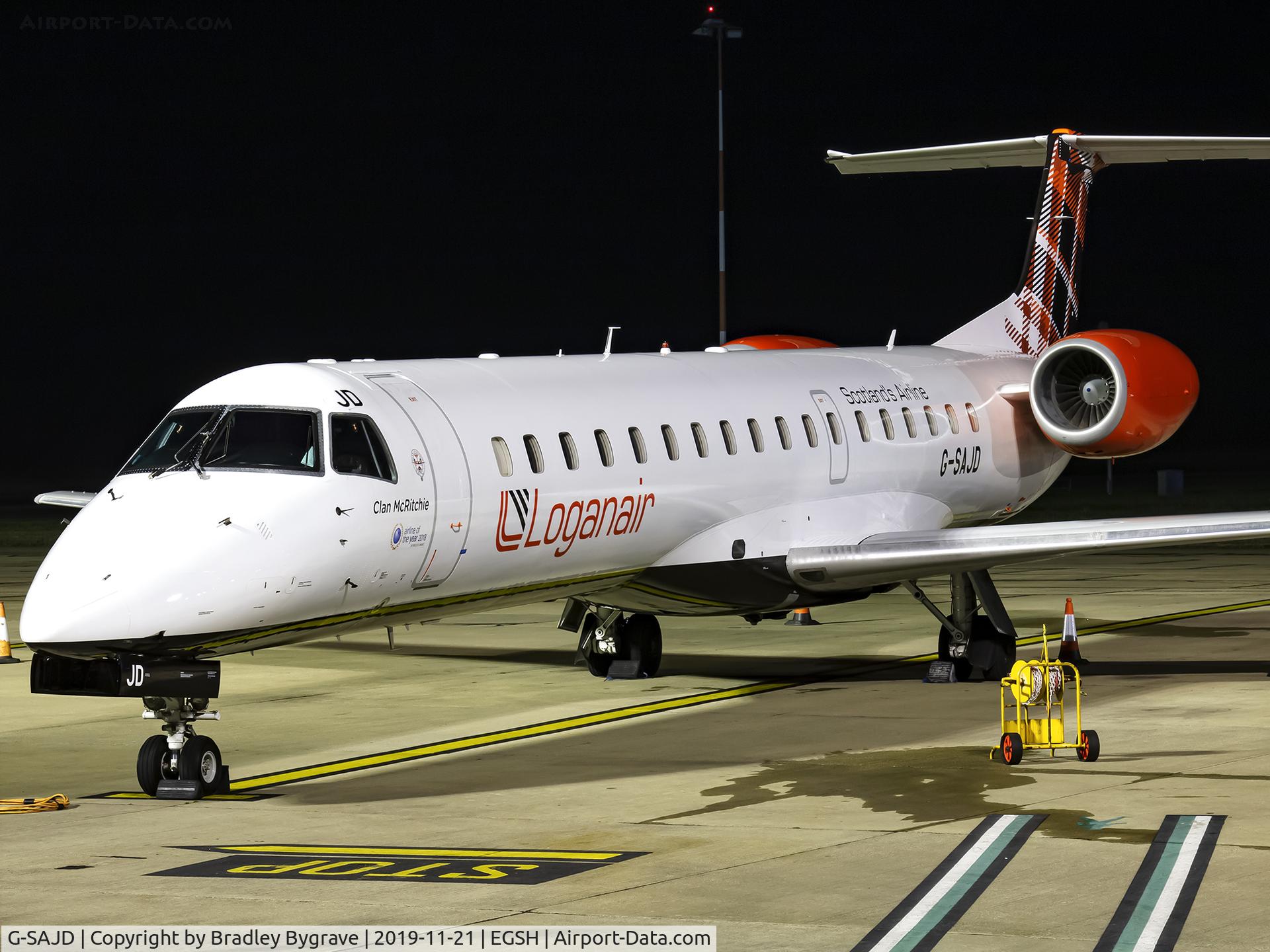 G-SAJD, 2001 Embraer EMB-145EP (ERJ-145EP) C/N 145454, Stand 5