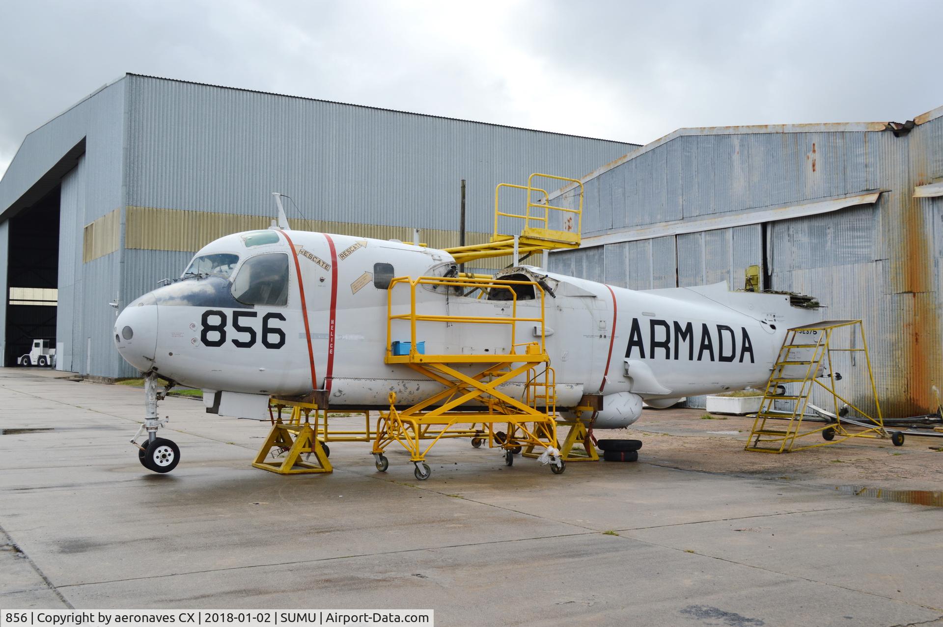 856, Grumman S-2G Tracker C/N 263C, En plataforma base aérea I, cedido por la Aviación Naval al Museo Aeronáutico.