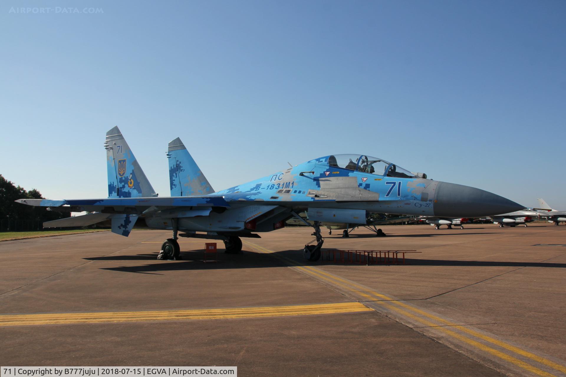 71, Sukhoi Su-27UBM1 C/N 96310424043, at TATOO 2018