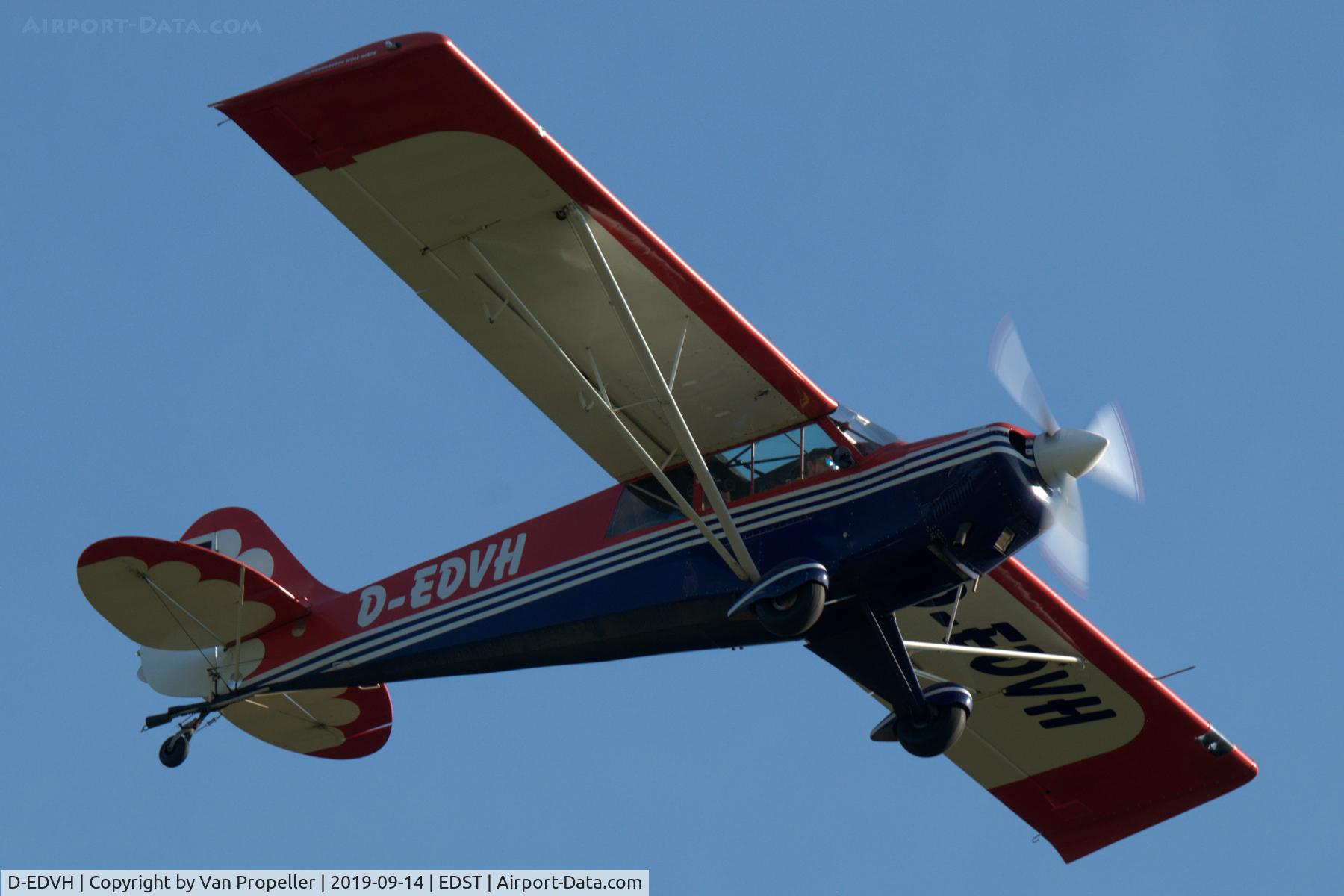 D-EDVH, 1986 Aviat A-1 Husky C/N 1106, Aviat A-1 Husky fly-by at Hahnweide airfield, Germany. OTT 2019