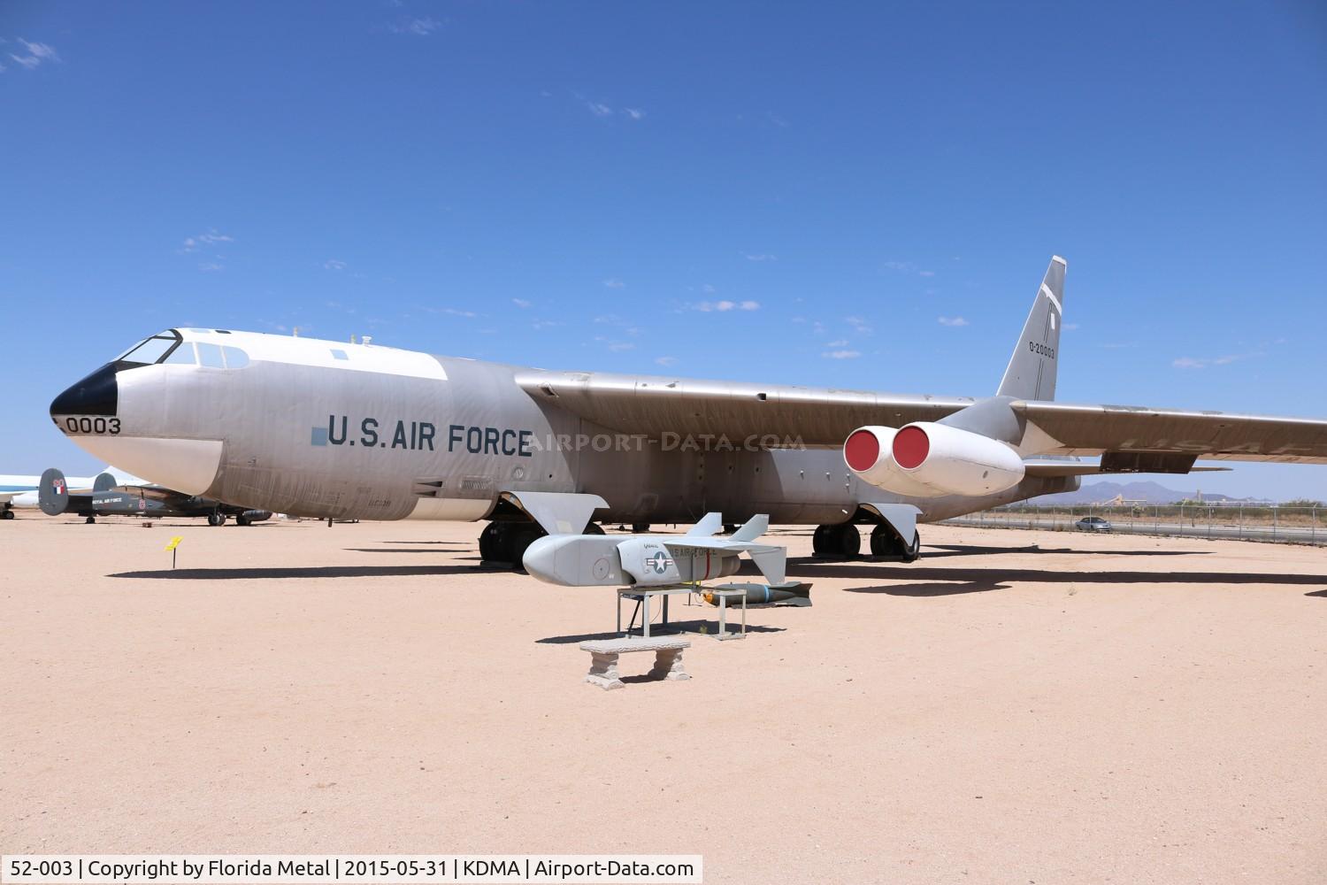 52-003, 1952 Boeing NB-52A Stratofortress C/N 16493, PIMA 2015