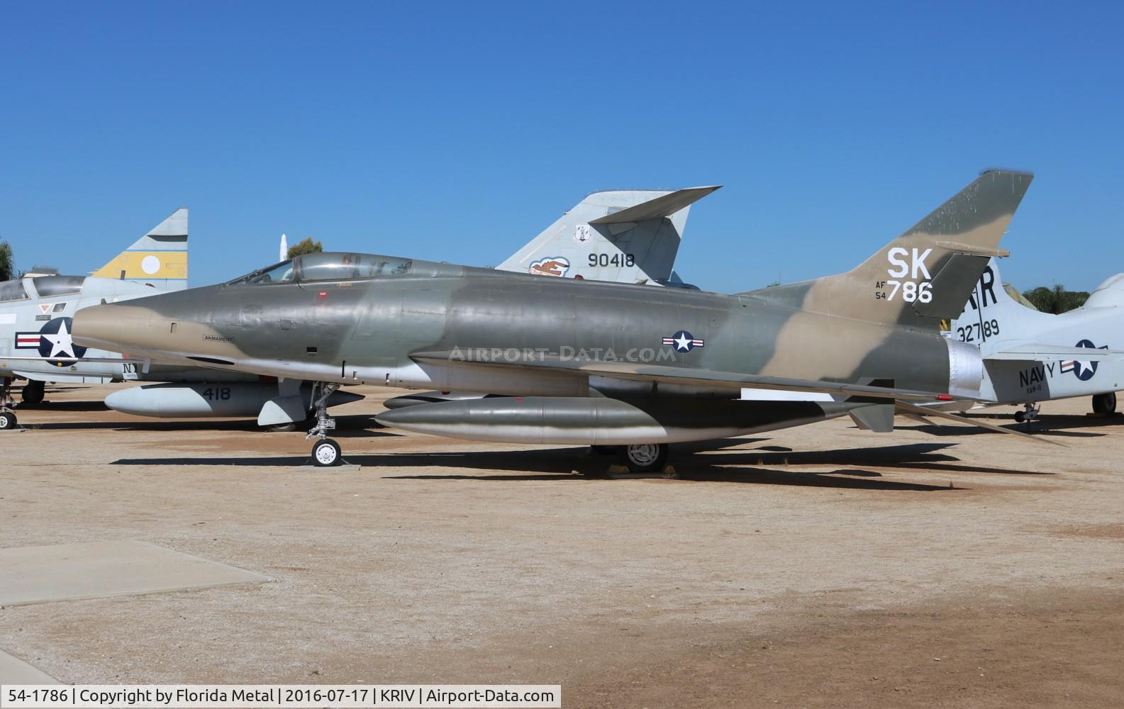 54-1786, 1955 North American F-100C Super Sabre C/N 217-47, March AFB