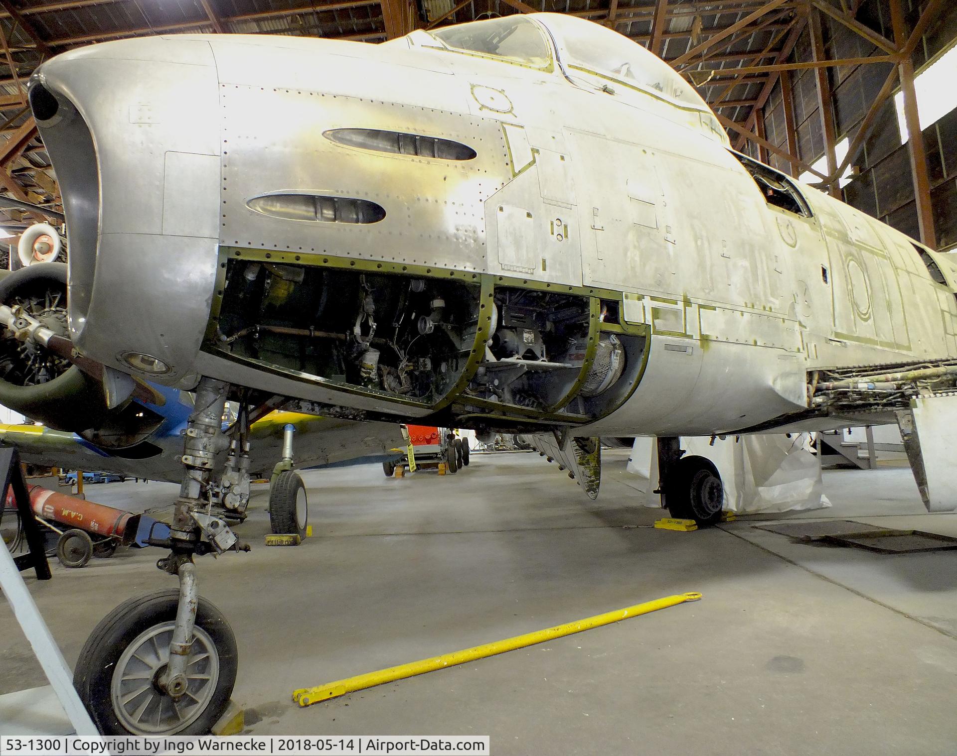 53-1300, 1953 North American F-86H Sabre C/N 203-72, North American F-86H Sabre being restored at the Combat Air Museum, Topeka KS