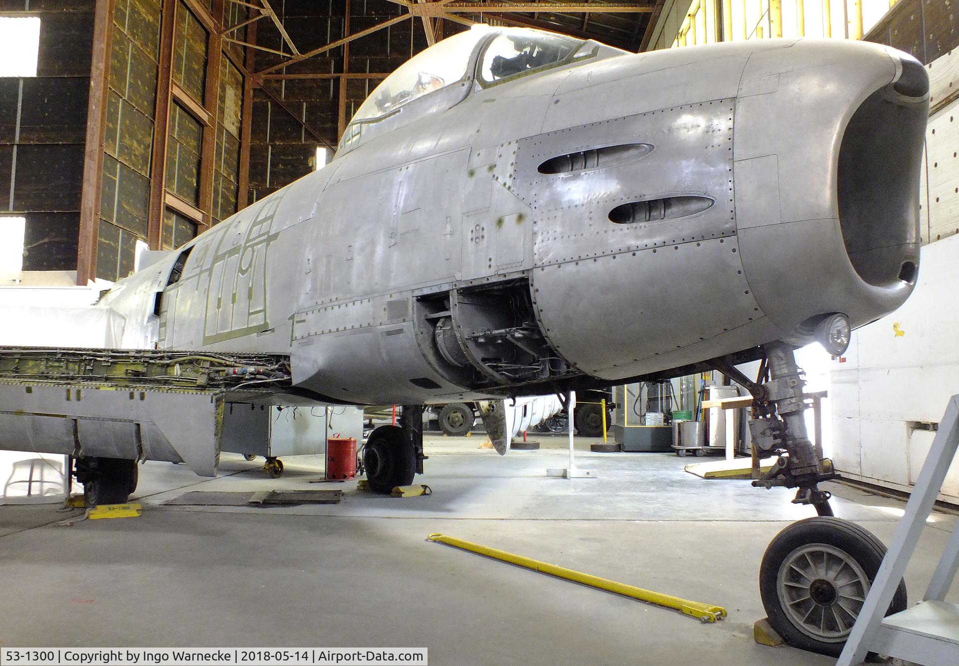 53-1300, 1953 North American F-86H Sabre C/N 203-72, North American F-86H Sabre being restored at the Combat Air Museum, Topeka KS