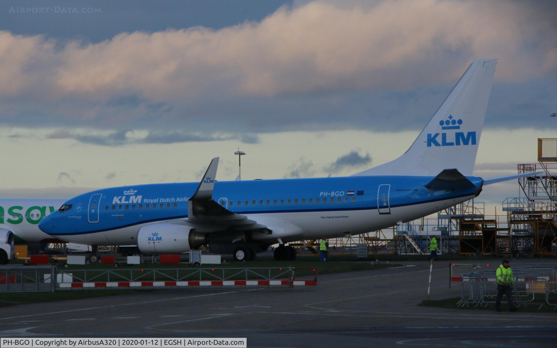 PH-BGO, 2011 Boeing 737-7K2 C/N 38126, Emerging from paint shop following a repaint into the current KLM livery