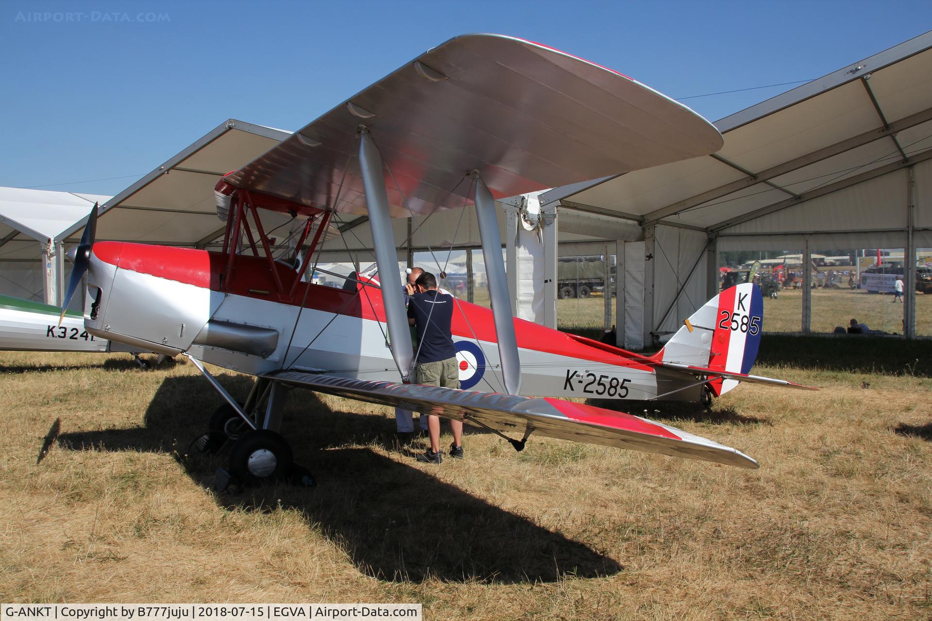 G-ANKT, 1942 De Havilland DH-82A Tiger Moth II C/N 85087, at TATOO 2018