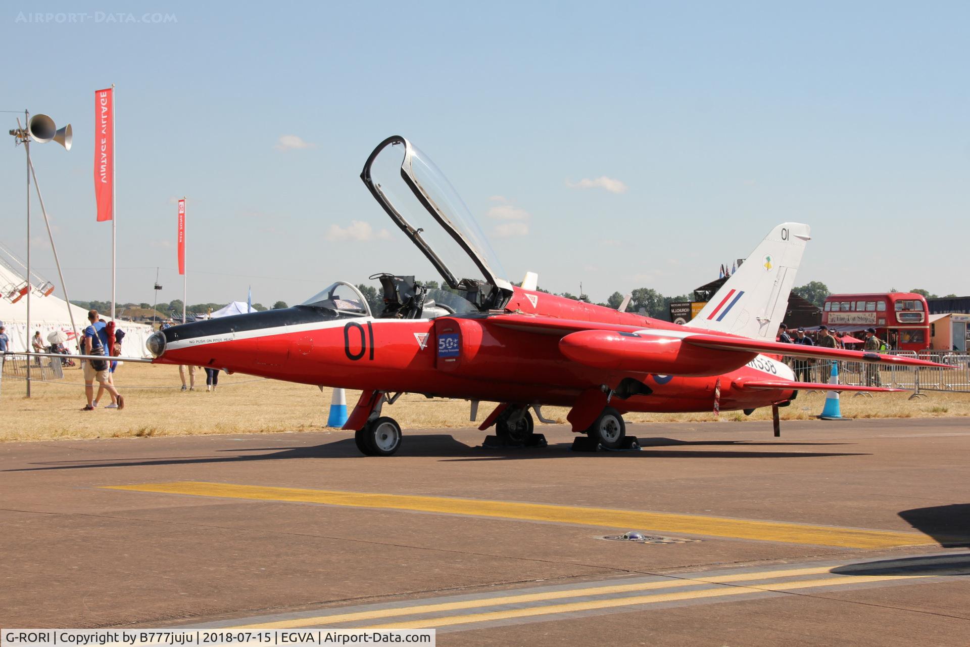 G-RORI, 1963 Hawker Siddeley Gnat T.1 C/N FL549, at TATOO 2018